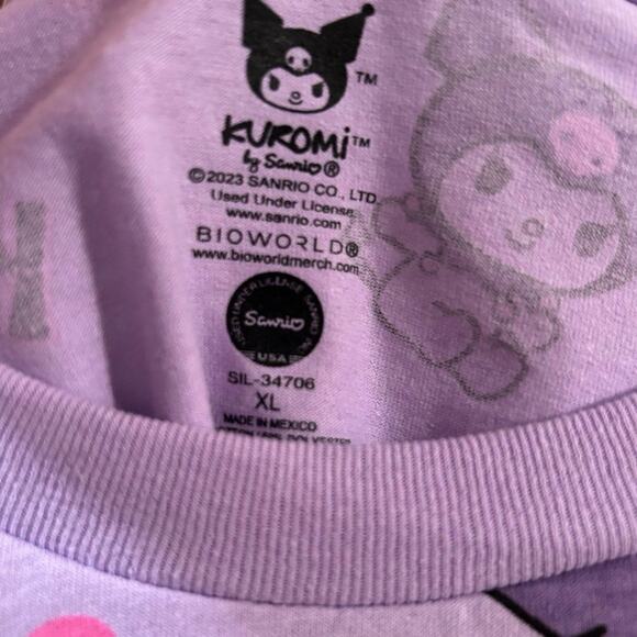 Sanrio Kuromi purple crop shirt - Picture 2 of 2